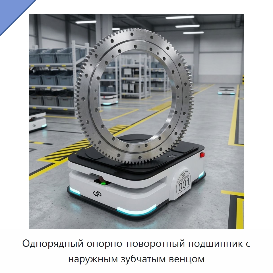 Однорядный опорно-поворотный подшипник с наружным зубчатым венцом — Опорно-поворотные подшипники
