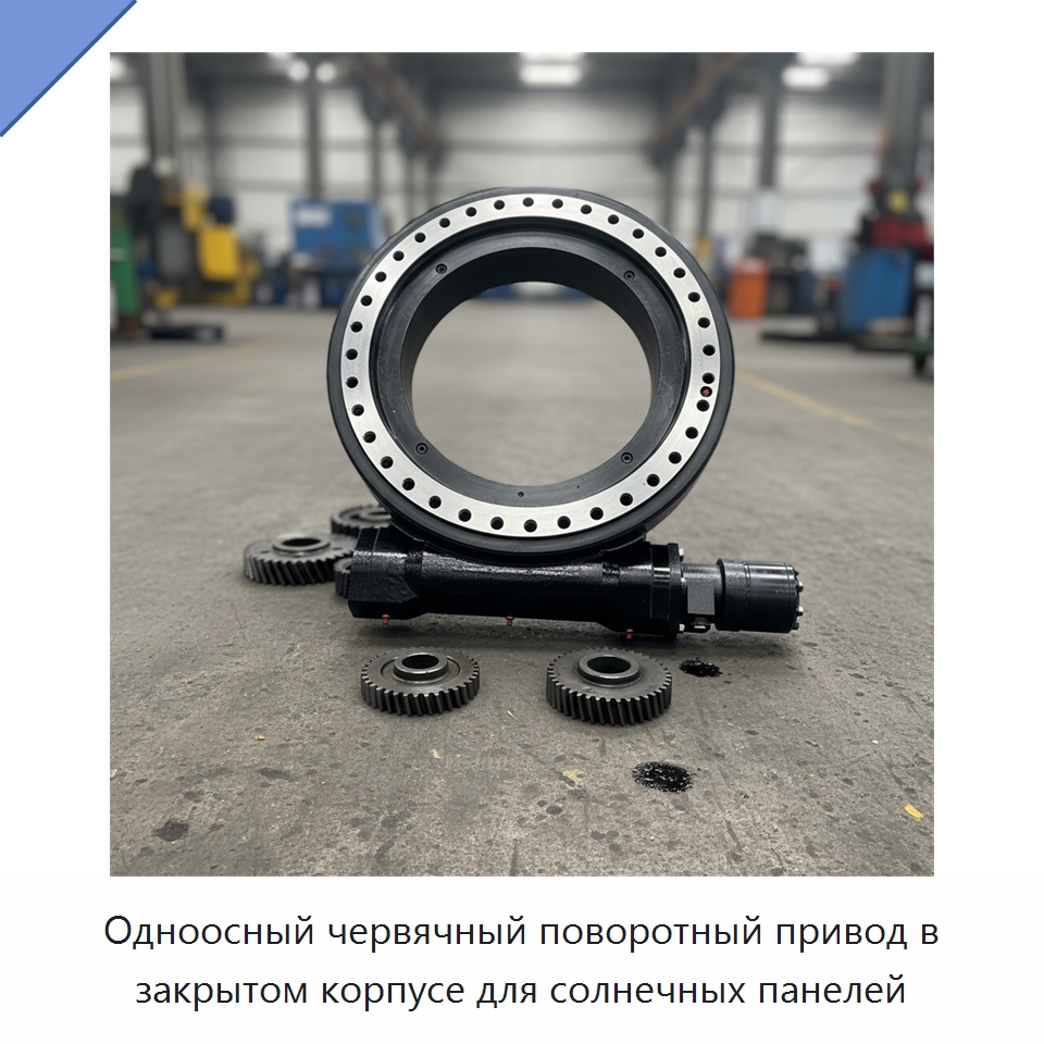 Одноосный червячный поворотный привод в закрытом корпусе для солнечных панелей — Редукторы