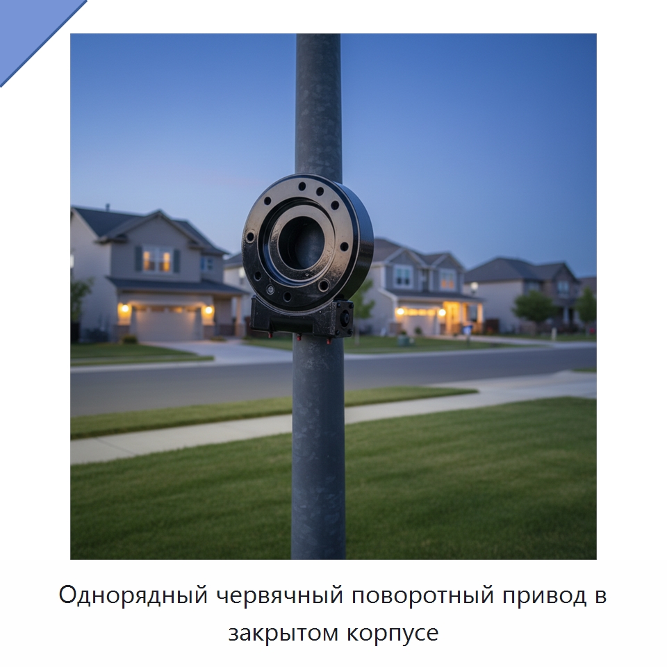 Однорядный червячный поворотный привод в закрытом корпусе — Сопутствующая продукция для солнечной энергетики