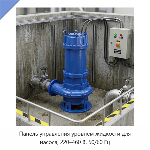 Панель управления уровнем жидкости для насоса, 220–460 В, 50/60 Гц