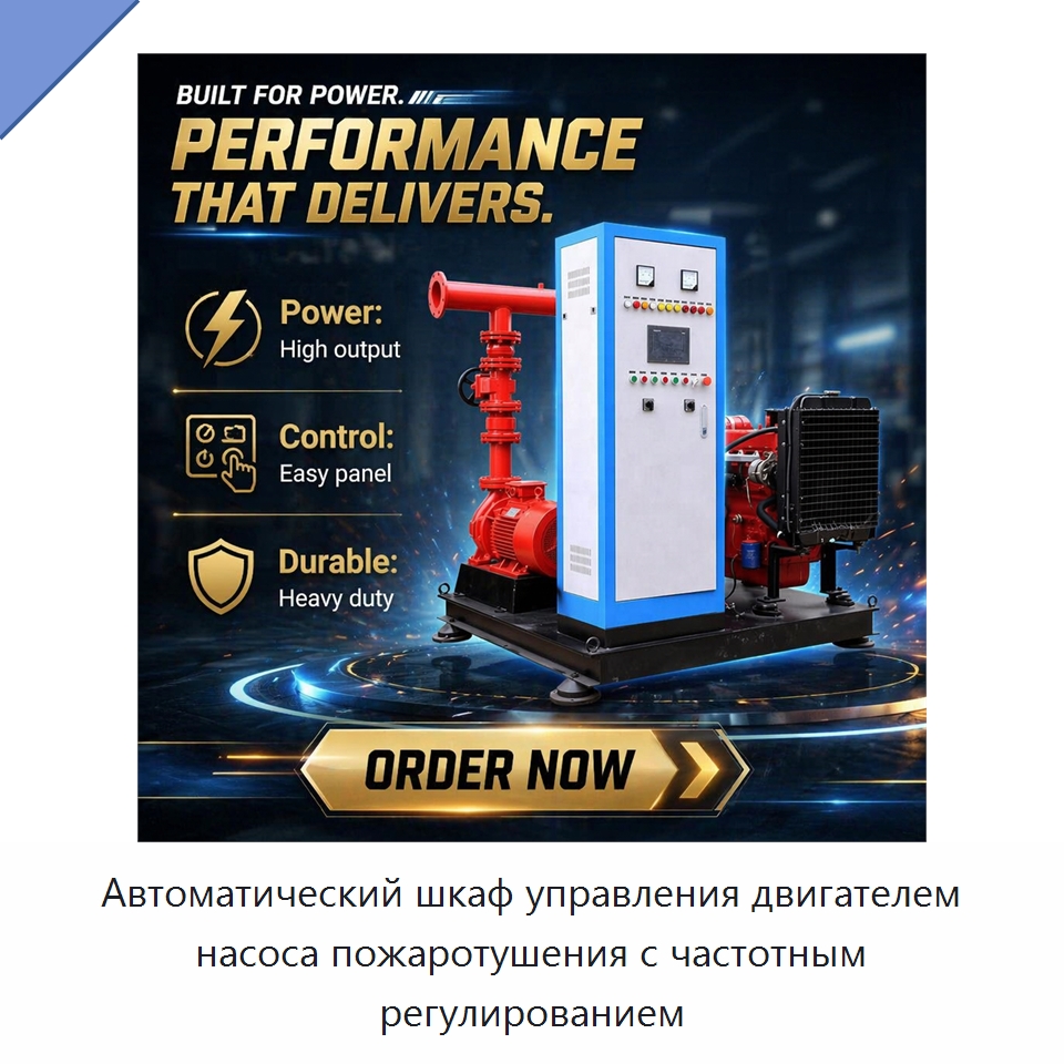 Автоматический шкаф управления двигателем насоса пожаротушения с частотным регулированием — Контроллеры электродвигателей