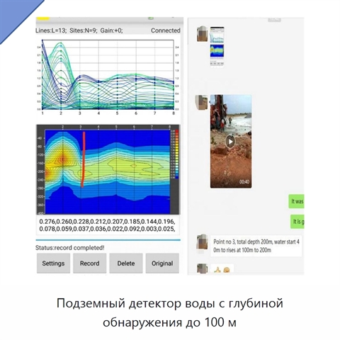 Подземный детектор воды с глубиной обнаружения до 100 м