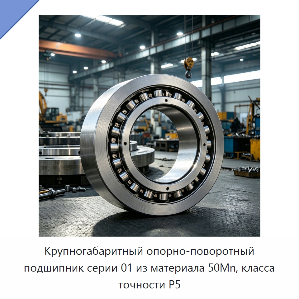Крупногабаритный опорно-поворотный подшипник серии 01 из материала 50Mn, класса точности P5 — Специальные подшипники