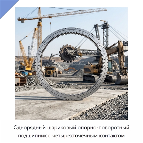 Однорядный шариковый опорно-поворотный подшипник с четырёхточечным контактом
