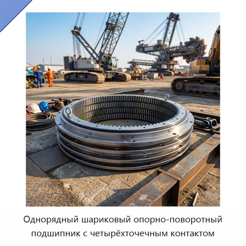 Однорядный шариковый опорно-поворотный подшипник с четырёхточечным контактом