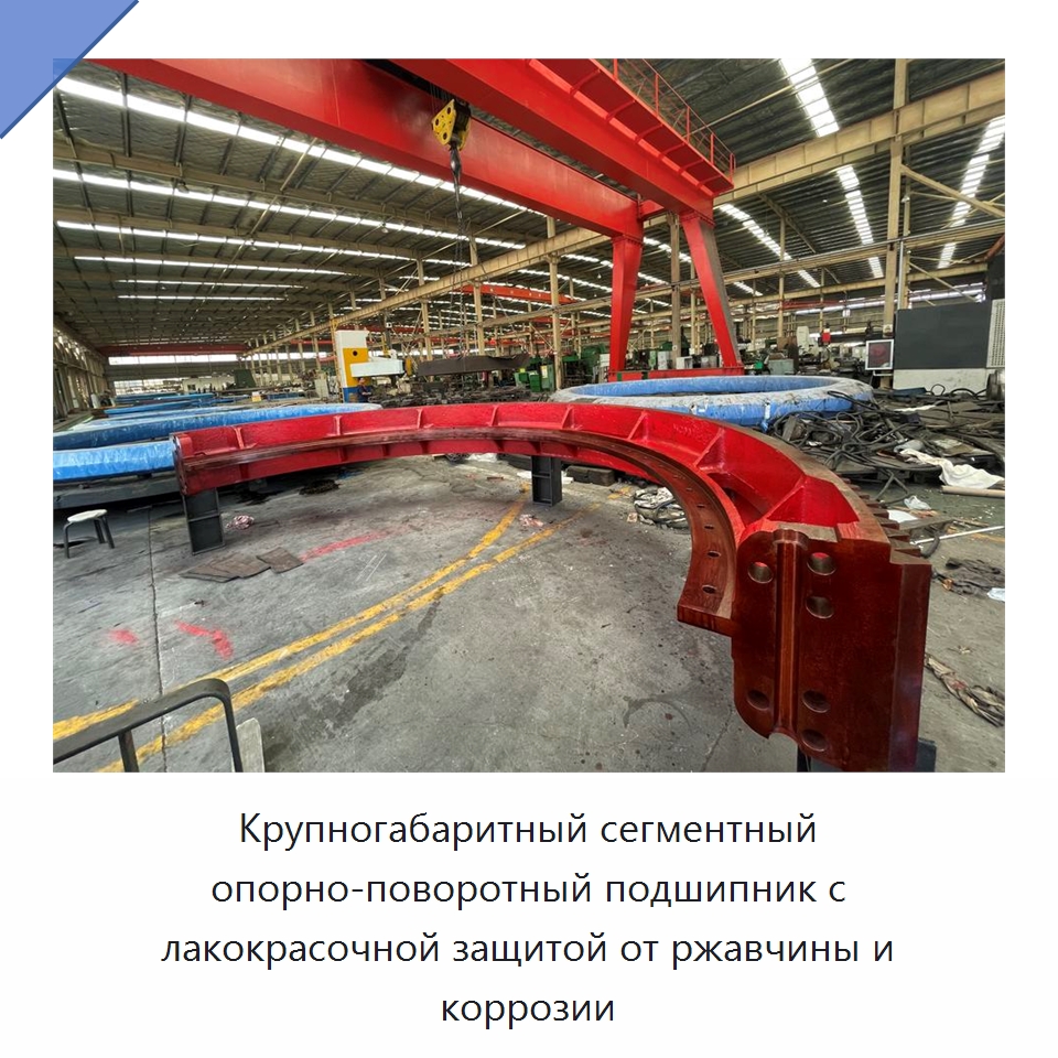 Крупногабаритный сегментный опорно-поворотный подшипник с лакокрасочной защитой от ржавчины и коррозии — Зубчатые колеса