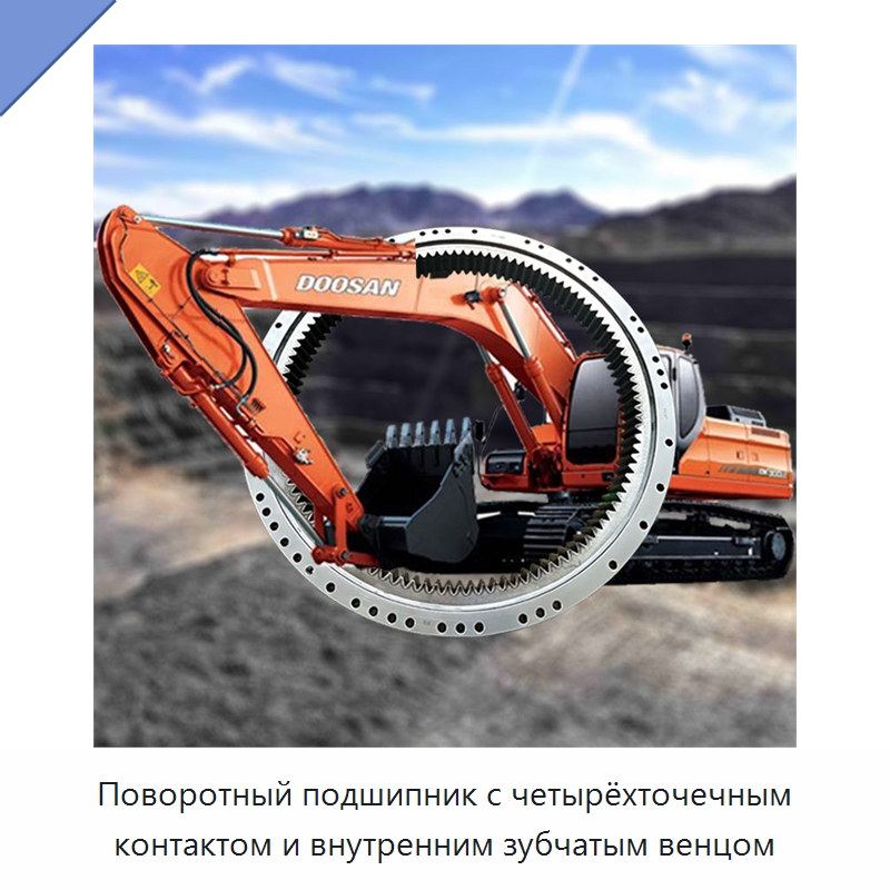 Поворотный подшипник с четырёхточечным контактом и внутренним зубчатым венцом — Опорно-поворотные подшипники