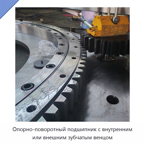 Опорно-поворотный подшипник с внутренним или внешним зубчатым венцом