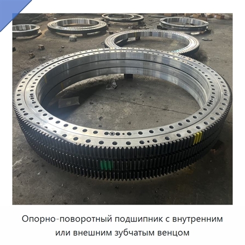 Опорно-поворотный подшипник с внутренним или внешним зубчатым венцом