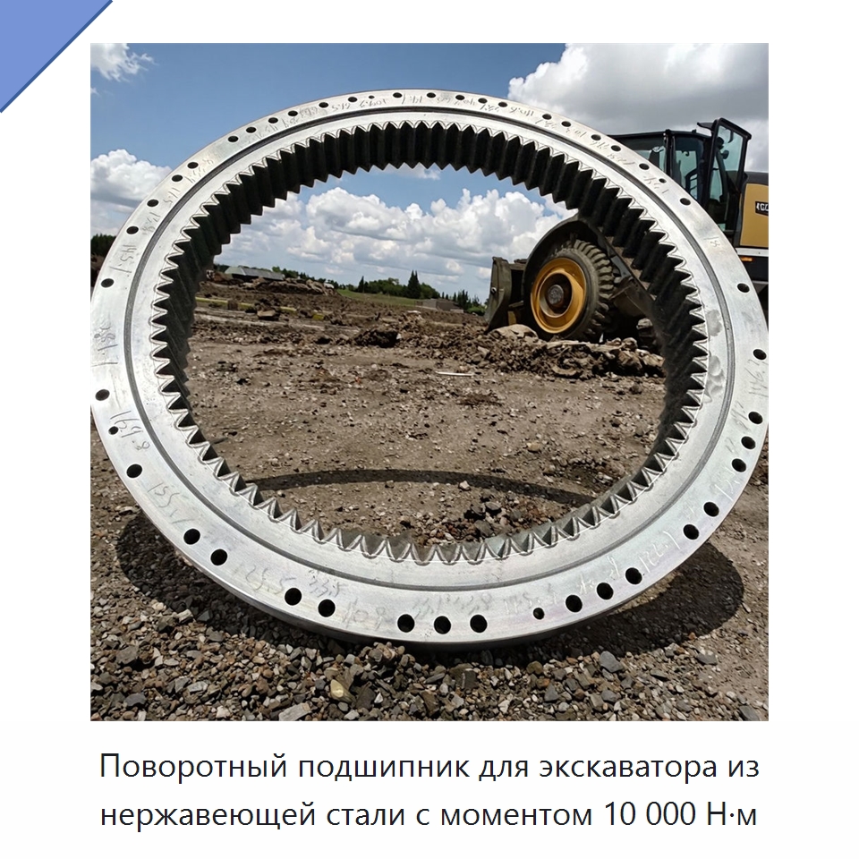 Поворотный подшипник для экскаватора из нержавеющей стали с моментом 10 000 Н·м — Опорно-поворотные подшипники
