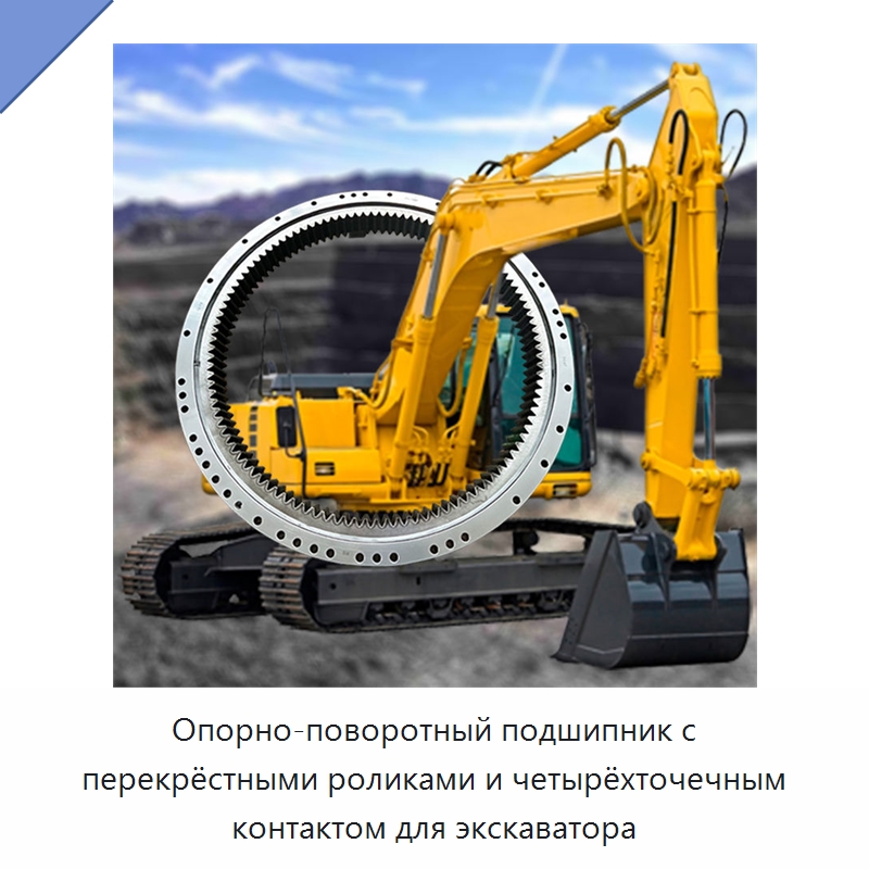 Опорно-поворотный подшипник с перекрёстными роликами и четырёхточечным контактом для экскаватора — Опорно-поворотные подшипники