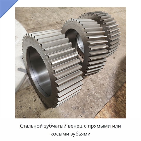 Стальной зубчатый венец с прямыми или косыми зубьями