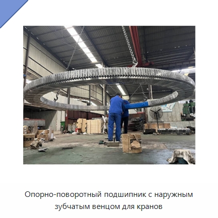 Опорно-поворотный подшипник с наружным зубчатым венцом для кранов — Опорно-поворотные подшипники