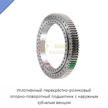 Уплотнённый перекрёстно-роликовый опорно-поворотный подшипник с наружным зубчатым венцом — Опорно-поворотные подшипники