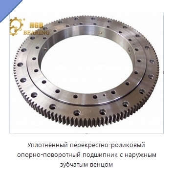 Уплотнённый перекрёстно-роликовый опорно-поворотный подшипник с наружным зубчатым венцом