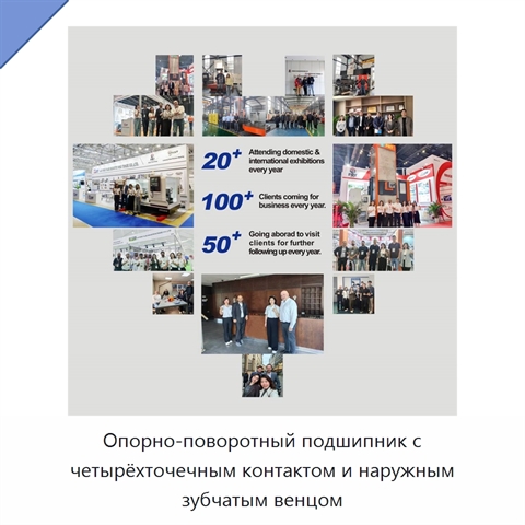 Опорно-поворотный подшипник с четырёхточечным контактом и наружным зубчатым венцом
