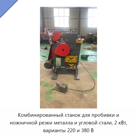 Комбинированный станок для пробивки металла и ножничной резки стального листа и уголка