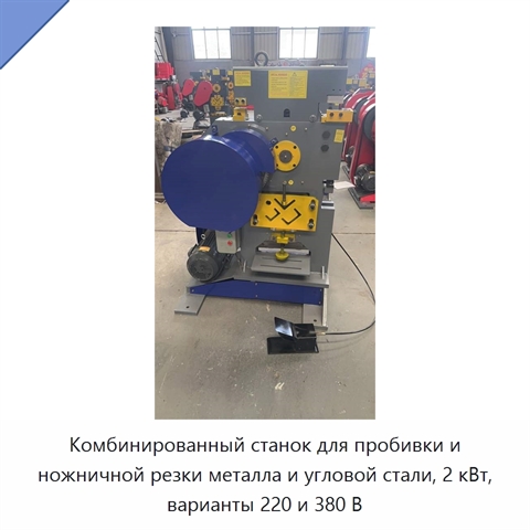 Комбинированный станок для пробивки металла и ножничной резки стального листа и уголка