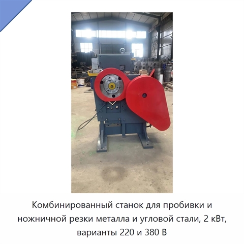 Комбинированный станок для пробивки металла и ножничной резки стального листа и уголка