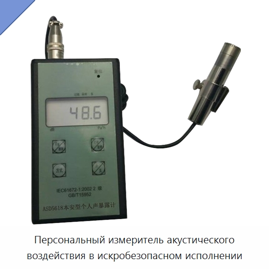 Персональный измеритель акустического воздействия в искробезопасном исполнении — Специальные испытательные приборы