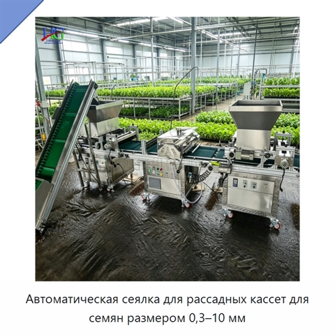 Автоматическая сеялка для рассадных кассет для семян размером 0,3–10 мм