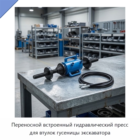 Переносной встроенный гидравлический пресс для втулок гусеницы экскаватора