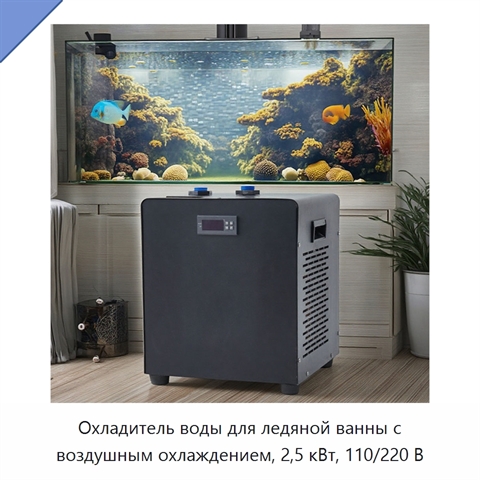 Охладитель воды для ледяной ванны с воздушным охлаждением, 2,5 кВт, 110/220 В