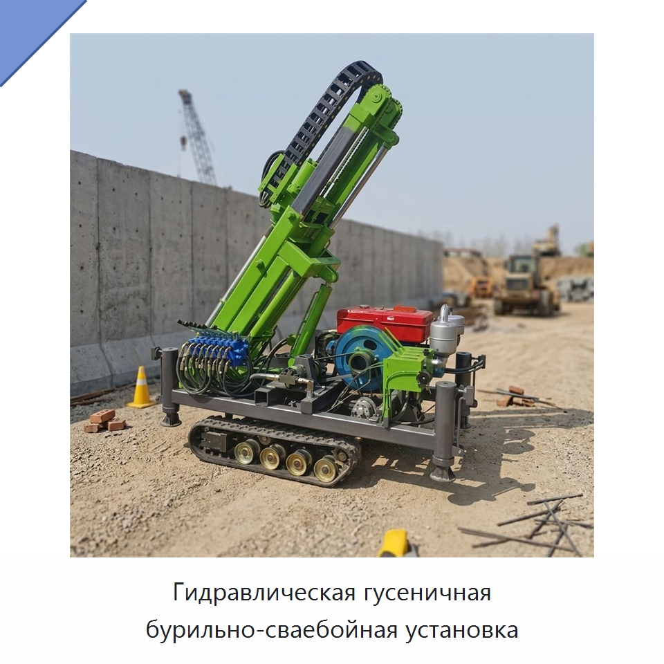 Гидравлическая гусеничная бурильно-сваебойная установка — Сваебойные установки