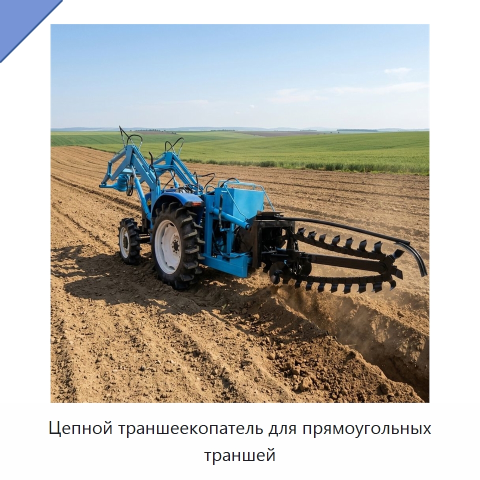 Цепной траншеекопатель для прямоугольных траншей — Специальные сельскохозяйственные машины