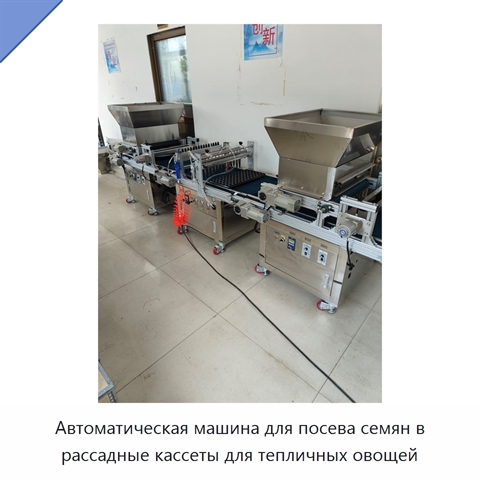 Автоматическая машина для посева семян в рассадные кассеты для тепличных овощей