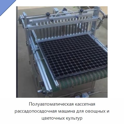 Полуавтоматическая кассетная рассадопосадочная машина для овощных и цветочных культур