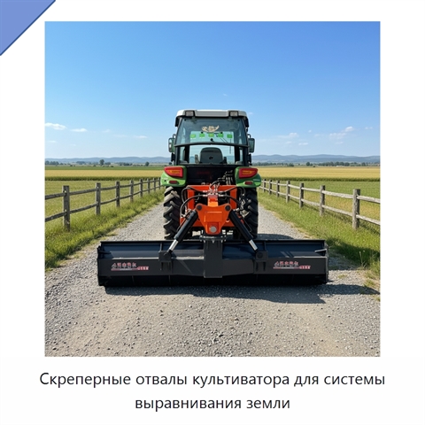 Скреперные отвалы культиватора для системы выравнивания земли