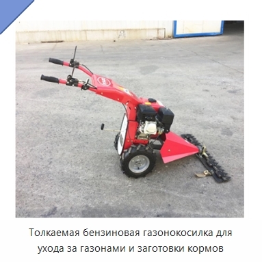 Толкаемая бензиновая газонокосилка для ухода за газонами и заготовки кормов