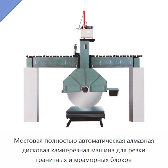 Мостовая полностью автоматическая алмазная дисковая камнерезная машина для резки гранитных и мраморных блоков — Строительная техника