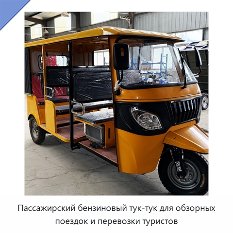 Пассажирский бензиновый тук-тук для обзорных поездок и перевозки туристов