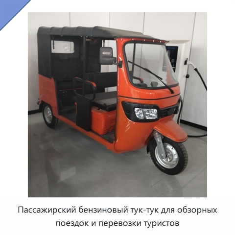 Пассажирский бензиновый тук-тук для обзорных поездок и перевозки туристов