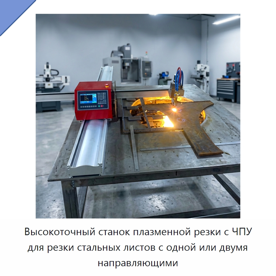 Высокоточный станок плазменной резки с ЧПУ для резки стальных листов с одной или двумя направляющими — Металлорежущие станки