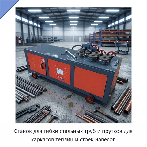 Станок для гибки стальных труб и прутков для каркасов теплиц и стоек навесов