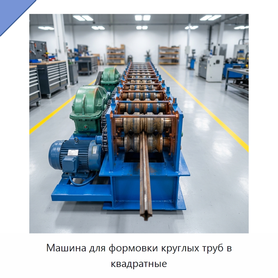 Машина для формовки круглых труб в квадратные — Строительная техника