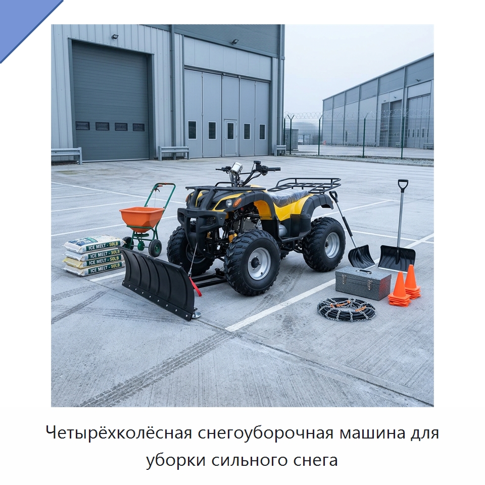 Четырёхколёсная снегоуборочная машина для уборки сильного снега — Промышленное оборудование