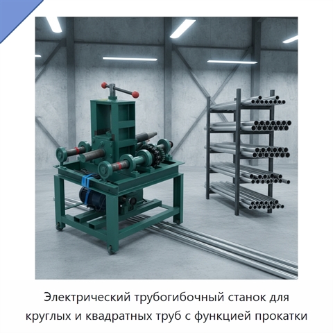 Электрический трубогибочный станок для круглых и квадратных труб с функцией прокатки