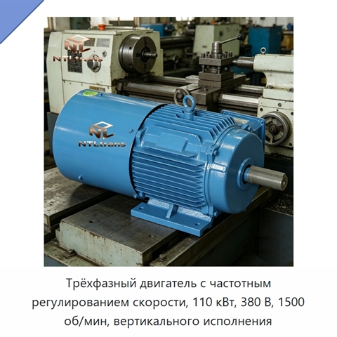 Трёхфазный двигатель с частотным регулированием скорости, 110 кВт, 380 В, 1500 об/мин, вертикального исполнения