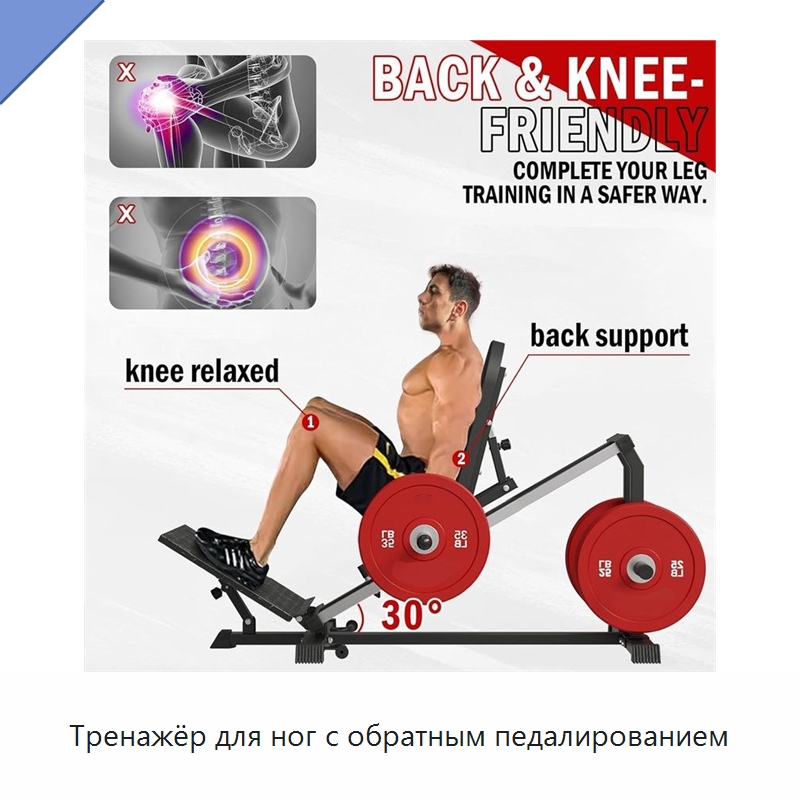 Тренажёр для ног с обратным педалированием — Силовые тренировки