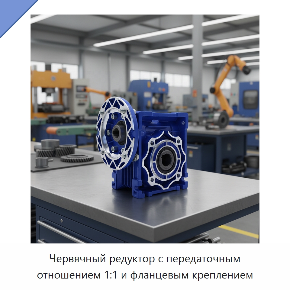 Червячный редуктор с передаточным отношением 1:1 и фланцевым креплением — Редукторы