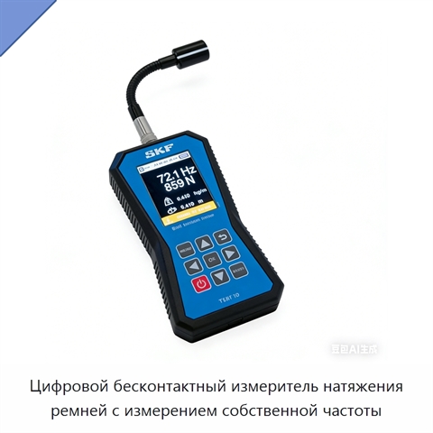 Цифровой бесконтактный измеритель натяжения ремней с измерением собственной частоты