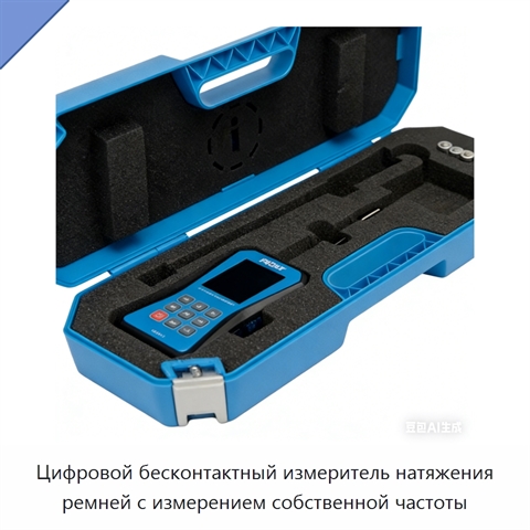 Цифровой бесконтактный измеритель натяжения ремней с измерением собственной частоты