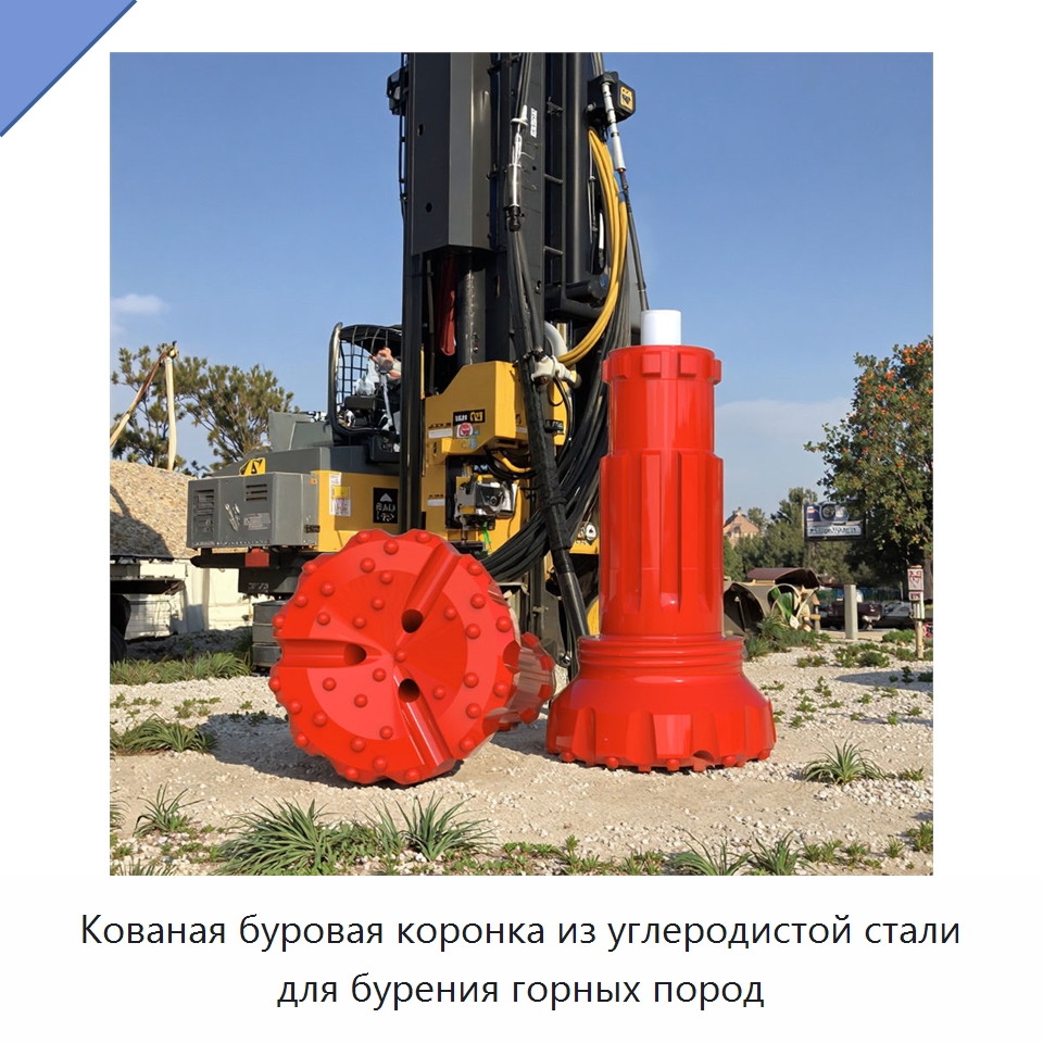 Кованая буровая коронка из углеродистой стали для бурения горных пород — Горнодобывающее оборудование