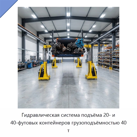 Гидравлическая система подъёма 20- и 40-футовых контейнеров грузоподъёмностью 40 т