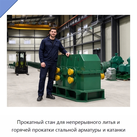 Прокатный стан для непрерывного литья и горячей прокатки стальной арматуры и катанки