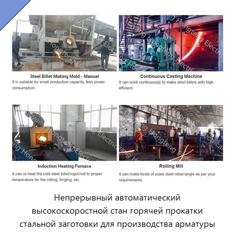 Непрерывный автоматический высокоскоростной стан горячей прокатки стальной заготовки для производства арматуры